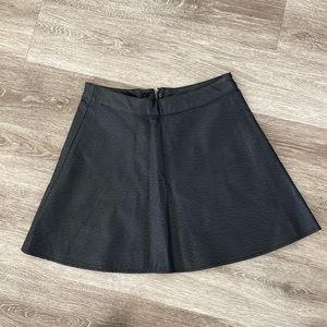 H&M faux leather black mini skirt 4 small NEW NWT